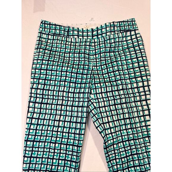 Kate Spade Breezeblock Green & Blue Pants, size 2 - Picture 3 of 9